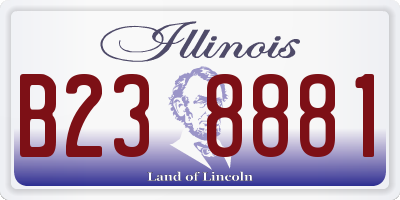 IL license plate B238881