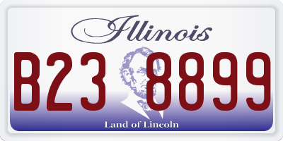 IL license plate B238899