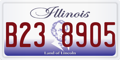 IL license plate B238905