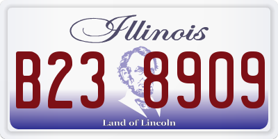 IL license plate B238909