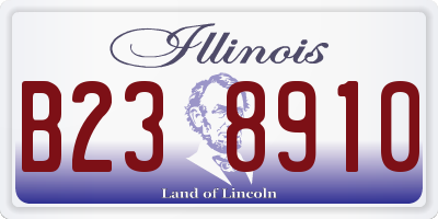 IL license plate B238910