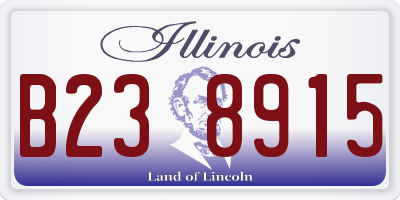 IL license plate B238915