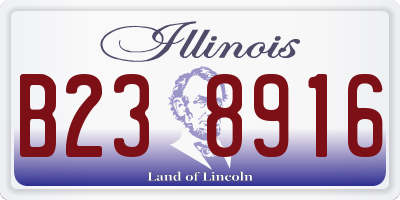 IL license plate B238916