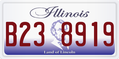 IL license plate B238919