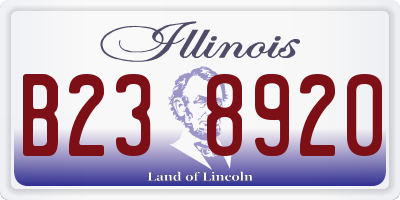 IL license plate B238920