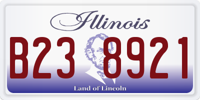 IL license plate B238921