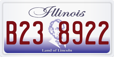 IL license plate B238922