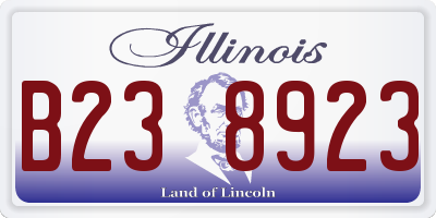 IL license plate B238923