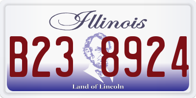 IL license plate B238924