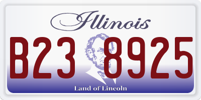 IL license plate B238925