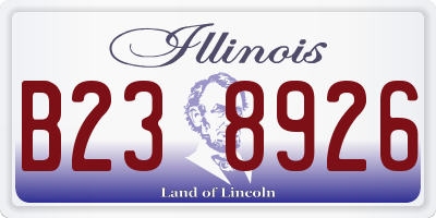 IL license plate B238926