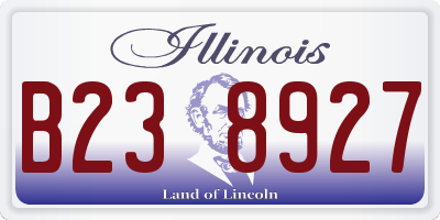 IL license plate B238927