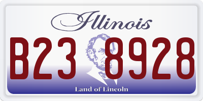IL license plate B238928