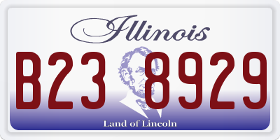 IL license plate B238929