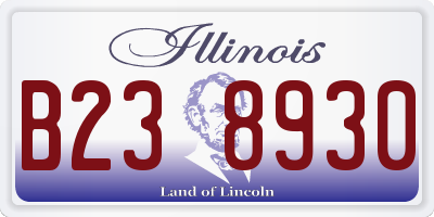 IL license plate B238930