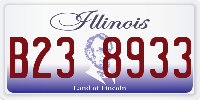 IL license plate B238933