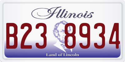 IL license plate B238934
