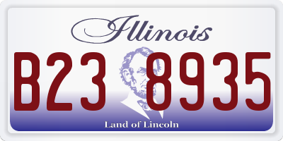 IL license plate B238935