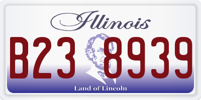 IL license plate B238939