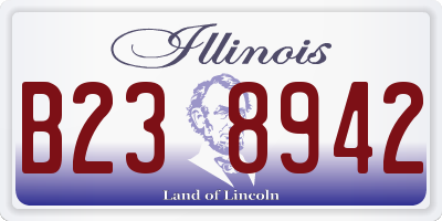 IL license plate B238942