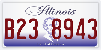 IL license plate B238943