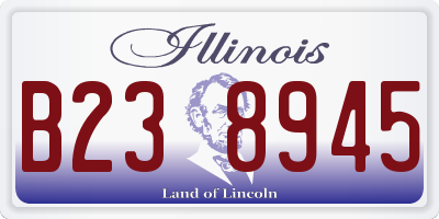 IL license plate B238945