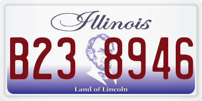 IL license plate B238946