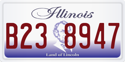 IL license plate B238947