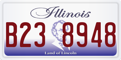 IL license plate B238948