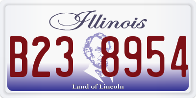 IL license plate B238954
