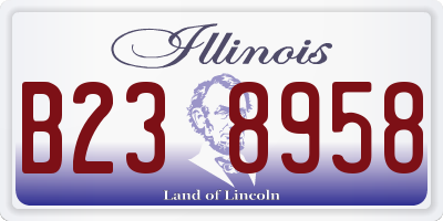 IL license plate B238958
