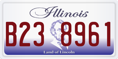 IL license plate B238961