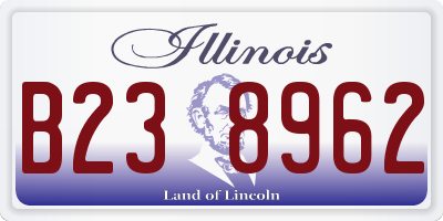 IL license plate B238962
