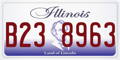 IL license plate B238963