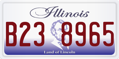 IL license plate B238965