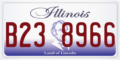 IL license plate B238966