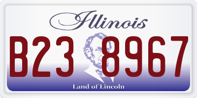 IL license plate B238967