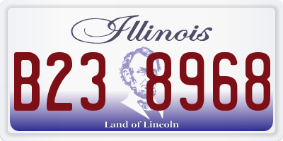 IL license plate B238968