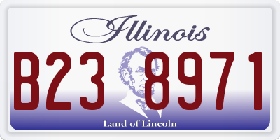 IL license plate B238971