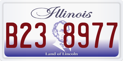 IL license plate B238977