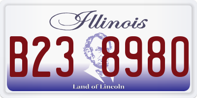 IL license plate B238980