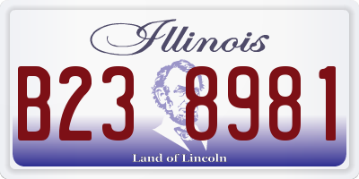 IL license plate B238981