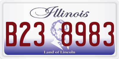 IL license plate B238983