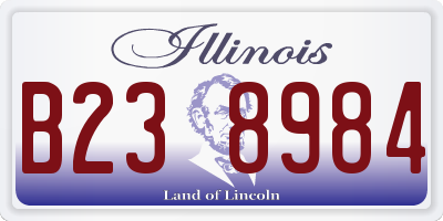 IL license plate B238984