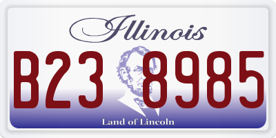 IL license plate B238985