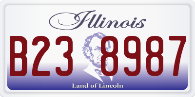 IL license plate B238987