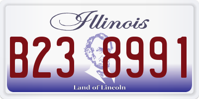 IL license plate B238991