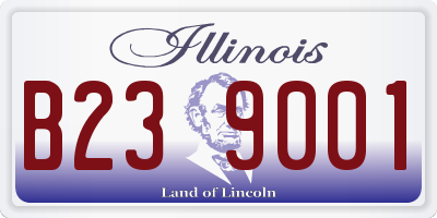 IL license plate B239001