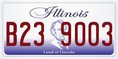 IL license plate B239003