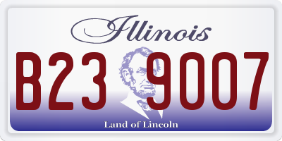 IL license plate B239007